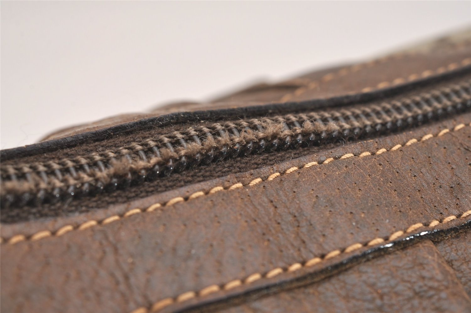 Authentic GUCCI Vintage GG Plus Hand Boston Bag GG PVC Leather Brown Junk 6572J