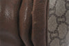 Authentic GUCCI Vintage GG Plus Hand Boston Bag GG PVC Leather Brown Junk 6572J