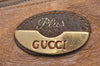 Authentic GUCCI Vintage GG Plus Hand Boston Bag GG PVC Leather Brown Junk 6572J