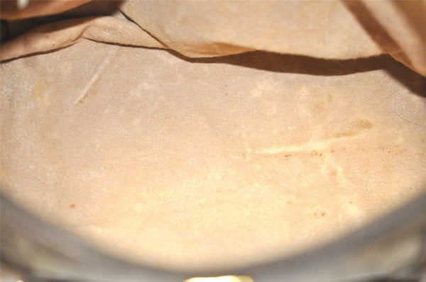 Authentic GUCCI Vintage GG Plus Hand Boston Bag GG PVC Leather Brown Junk 6572J