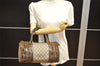Authentic GUCCI Vintage GG Plus Hand Boston Bag GG PVC Leather Brown Junk 6572J