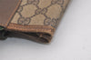 Authentic GUCCI Web Sherry Line Shoulder Tote Bag GG PVC Leather Brown 6573J