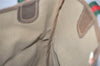 Authentic GUCCI Web Sherry Line Shoulder Tote Bag GG PVC Leather Brown 6573J