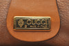 Authentic GUCCI Micro GG PVC Leather Shoulder Cross Body Bag Purse Brown 6574J