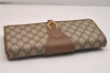 Authentic GUCCI Shoulder Cross Body Bag Purse GG PVC Leather Brown Junk 6576J