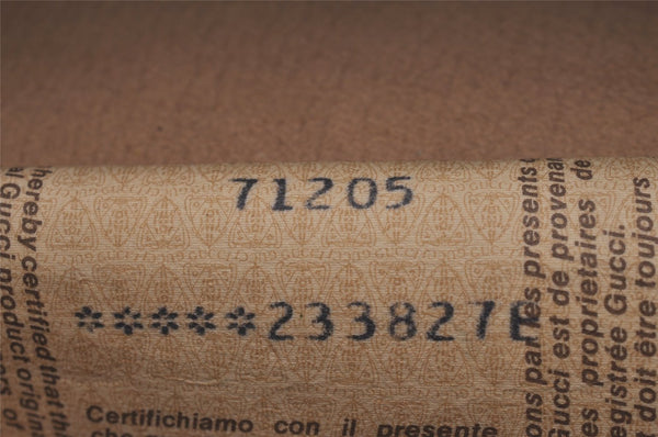 Authentic GUCCI Shoulder Cross Body Bag Purse GG PVC Leather Brown Junk 6576J