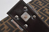 Authentic FENDI Vintage Zucca Shoulder Tote Bag Purse Canvas Leather Brown 6577I
