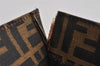 Authentic FENDI Vintage Zucca Shoulder Tote Bag Purse Canvas Leather Brown 6577I