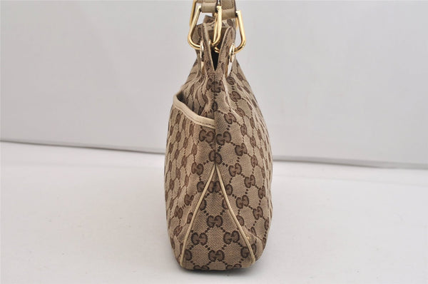 Authentic GUCCI Eclipse Shoulder Tote Bag GG Canvas Leather 121023 Brown 6577J