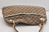 Authentic GUCCI Eclipse Shoulder Tote Bag GG Canvas Leather 121023 Brown 6577J