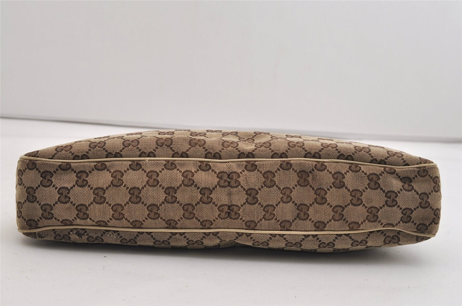 Authentic GUCCI Eclipse Shoulder Tote Bag GG Canvas Leather 121023 Brown 6577J