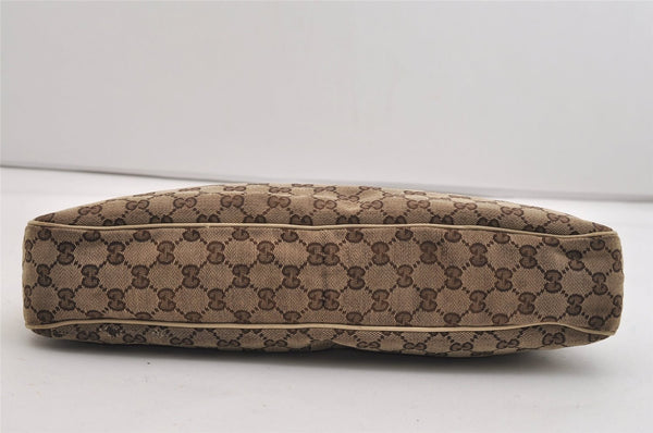 Authentic GUCCI Eclipse Shoulder Tote Bag GG Canvas Leather 121023 Brown 6577J