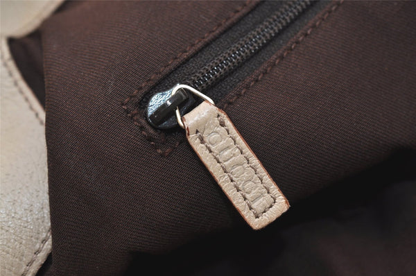 Authentic GUCCI Eclipse Shoulder Tote Bag GG Canvas Leather 121023 Brown 6577J