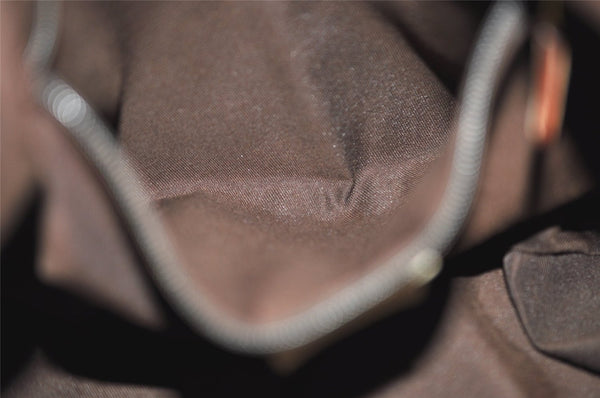 Authentic GUCCI Eclipse Shoulder Tote Bag GG Canvas Leather 121023 Brown 6577J