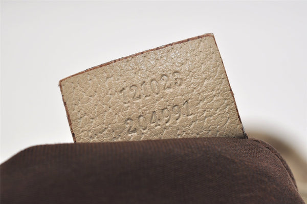 Authentic GUCCI Eclipse Shoulder Tote Bag GG Canvas Leather 121023 Brown 6577J