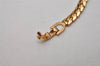 Authentic Christian Dior Gold Tone Rhinestone Chain Pendant Necklace CD 6580I