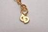 Authentic Christian Dior Gold Tone Rhinestone Chain Pendant Necklace CD 6580I