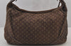 Auth Louis Vuitton Monogram Mini Lin Manon MM Shoulder Bag Brown M95619 LV 6581J