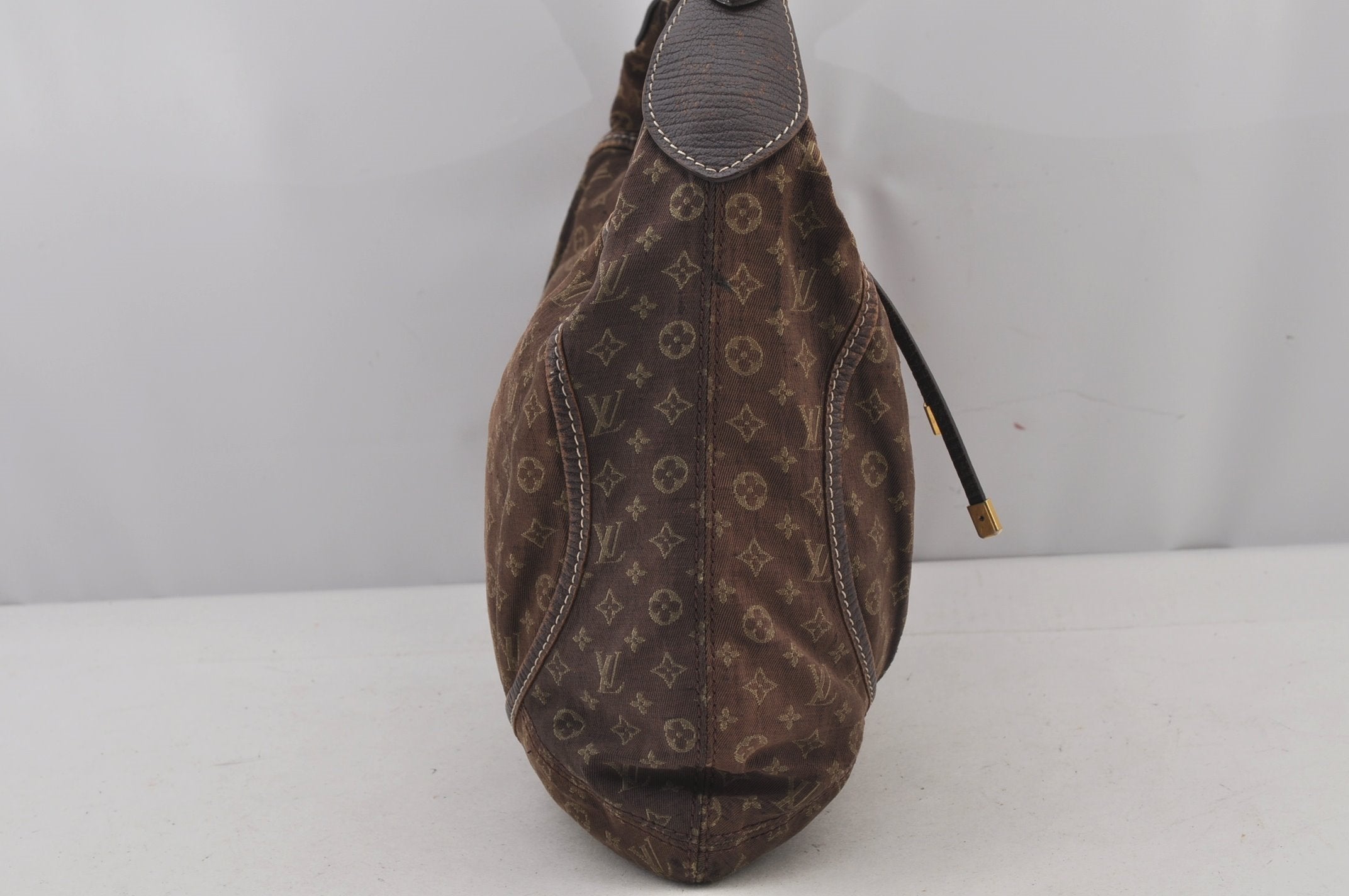 Auth Louis Vuitton Monogram Mini Lin Manon MM Shoulder Bag Brown M95619 LV 6581J