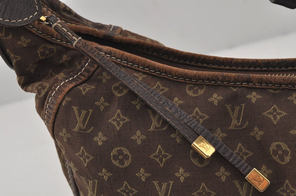 Auth Louis Vuitton Monogram Mini Lin Manon MM Shoulder Bag Brown M95619 LV 6581J