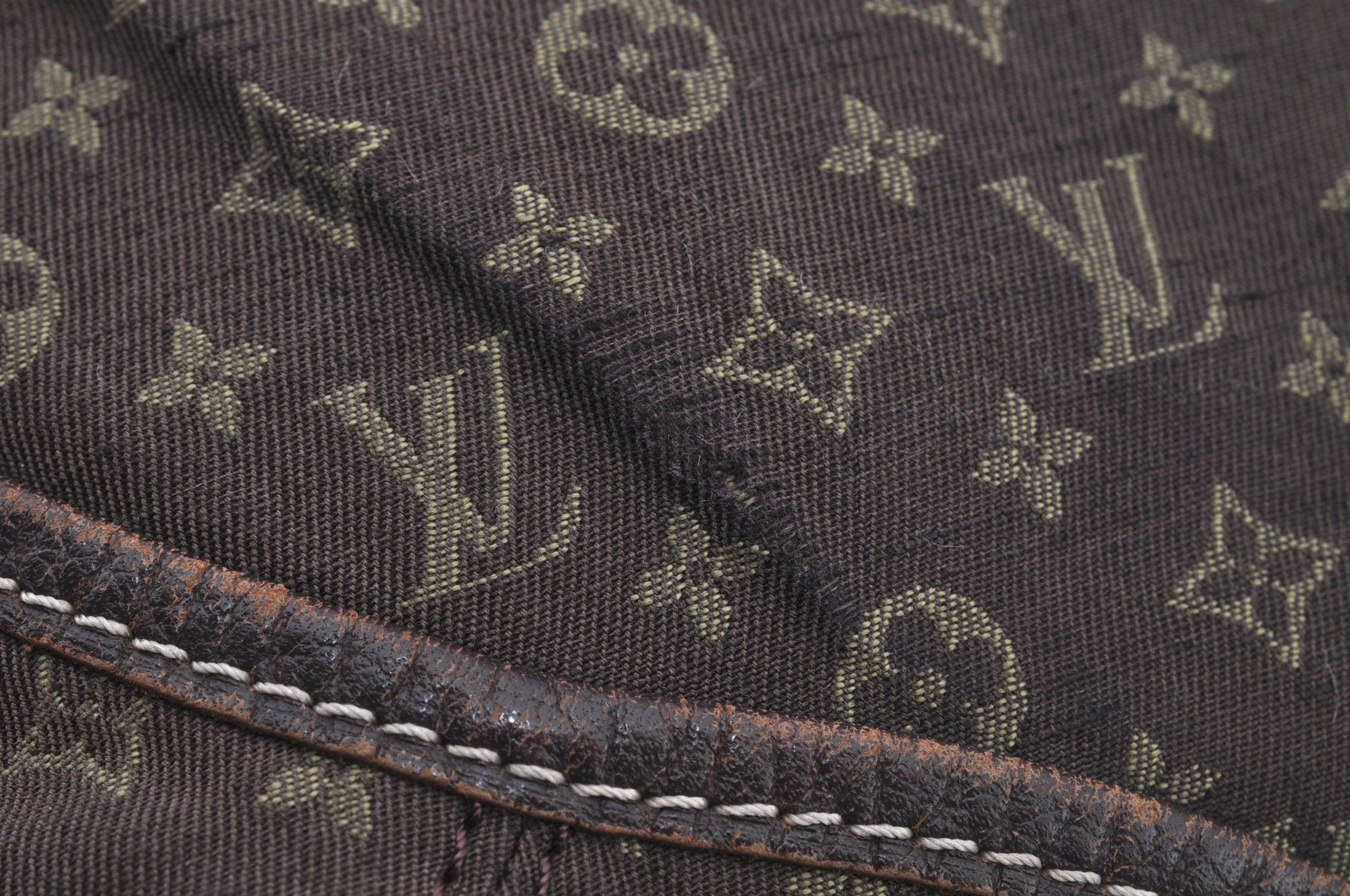 Auth Louis Vuitton Monogram Mini Lin Manon MM Shoulder Bag Brown M95619 LV 6581J