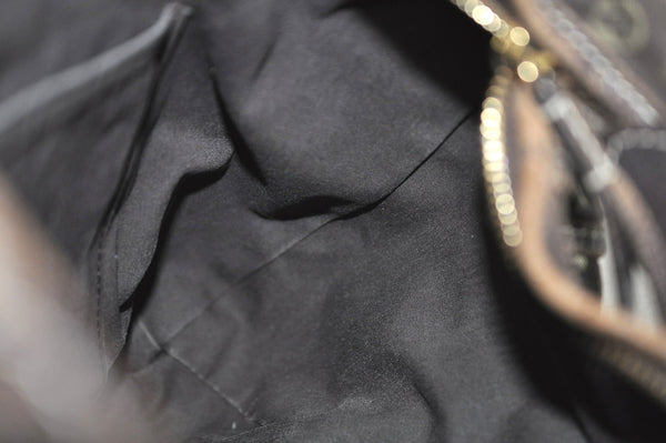 Auth Louis Vuitton Monogram Mini Lin Manon MM Shoulder Bag Brown M95619 LV 6581J