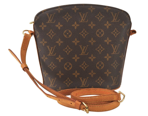 Authentic Louis Vuitton Monogram Drouot Shoulder Cross Bag M51290 Junk 6581K