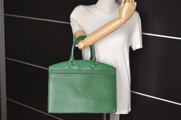 Authentic Louis Vuitton Epi Riviera Hand Bag Green M48184 LV 6582J