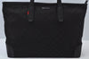 Authentic GUCCI Web Sherry Line Tote Bag GG Canvas Leather 308928 Black 6583J