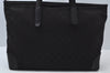 Authentic GUCCI Web Sherry Line Tote Bag GG Canvas Leather 308928 Black 6583J