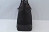 Authentic GUCCI Web Sherry Line Tote Bag GG Canvas Leather 308928 Black 6583J