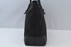 Authentic GUCCI Web Sherry Line Tote Bag GG Canvas Leather 308928 Black 6583J