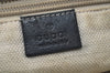 Authentic GUCCI Web Sherry Line Tote Bag GG Canvas Leather 308928 Black 6583J
