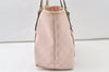 Authentic GUCCI Sherry Line Tote Bag GG Canvas Leather 137396 Pink 6584K