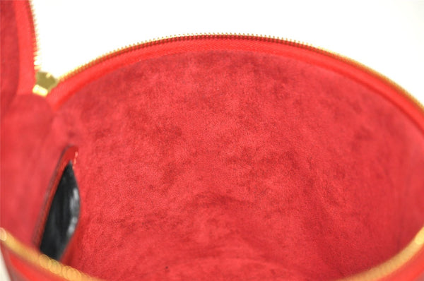 Authentic Louis Vuitton Epi Cannes Red Cosmetic Hand Bag Purse M48037 LV 6585I