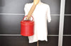 Authentic Louis Vuitton Epi Cannes Red Cosmetic Hand Bag Purse M48037 LV 6585I