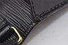 Auth Louis Vuitton Epi Pochette Sellier Dragonne Clutch Bag M52612 Black 6586I