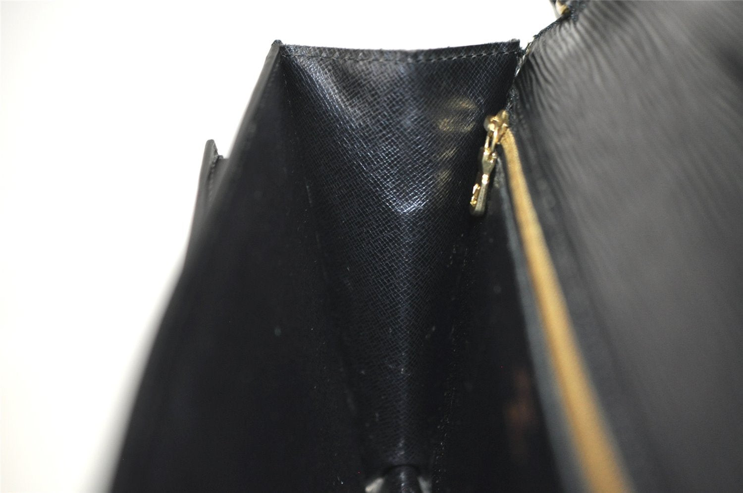 Auth Louis Vuitton Epi Pochette Sellier Dragonne Clutch Bag M52612 Black 6586I