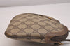 Authentic GUCCI Web Sherry Line Shoulder Bag GG PVC Leather Brown Junk 6586J