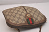 Authentic GUCCI Web Sherry Line Shoulder Bag GG PVC Leather Brown Junk 6586J
