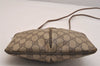 Authentic GUCCI Web Sherry Line Shoulder Bag GG PVC Leather Brown Junk 6586J