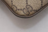 Authentic GUCCI Web Sherry Line Shoulder Bag GG PVC Leather Brown Junk 6586J