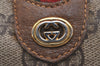 Authentic GUCCI Web Sherry Line Shoulder Bag GG PVC Leather Brown Junk 6586J