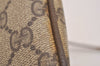 Authentic GUCCI Web Sherry Line Shoulder Bag GG PVC Leather Brown Junk 6586J