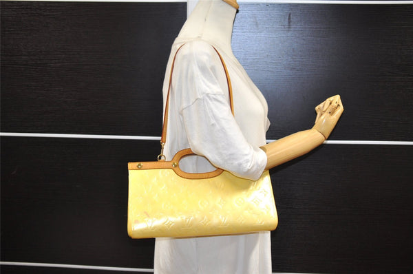 Authentic Louis Vuitton Vernis Roxbury Drive 2Way Hand Bag M91374 Yellow 6589I