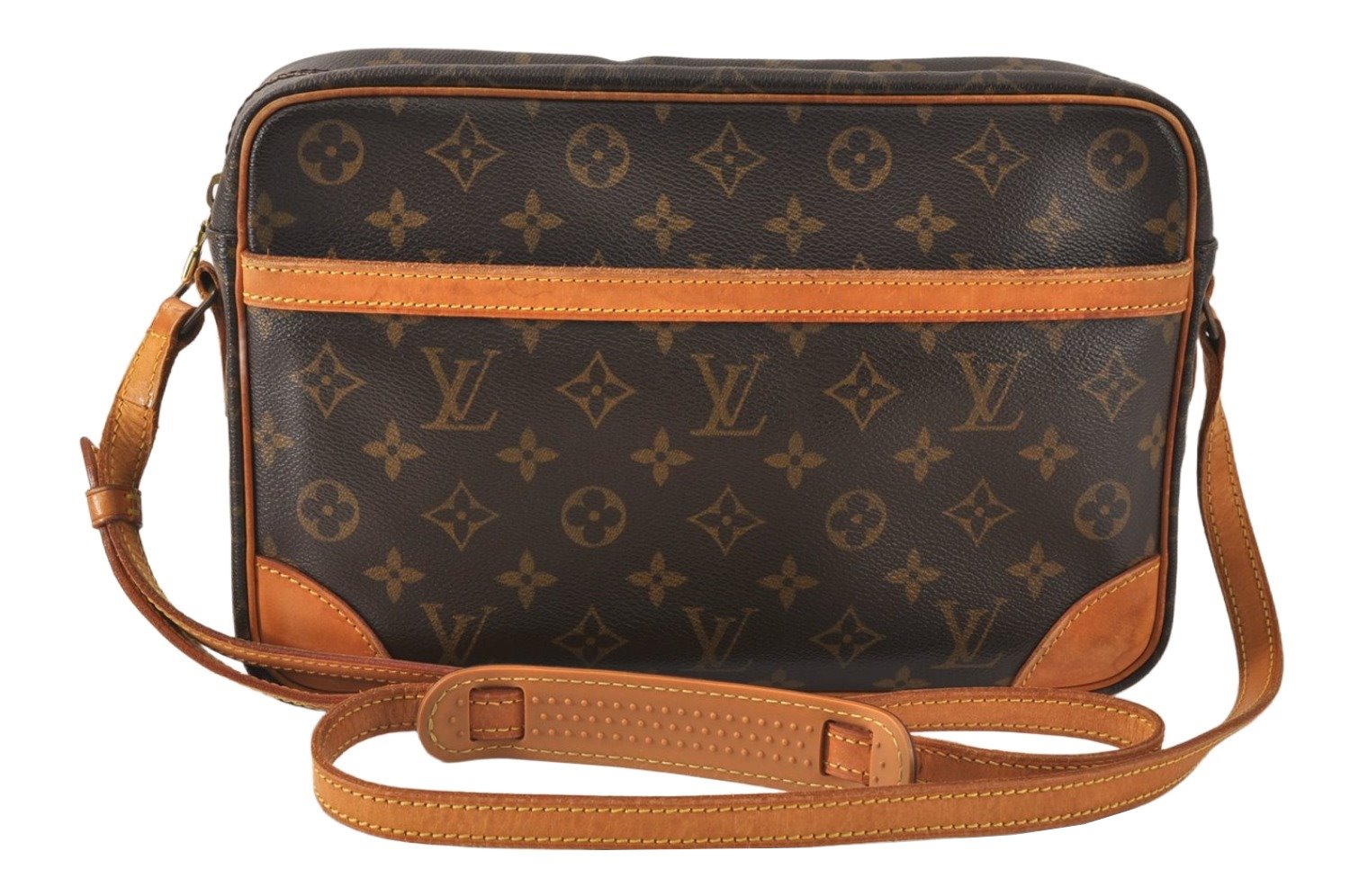 Authentic Louis Vuitton Monogram Trocadero 30 Shoulder Cross Bag M51272 LV 6589K