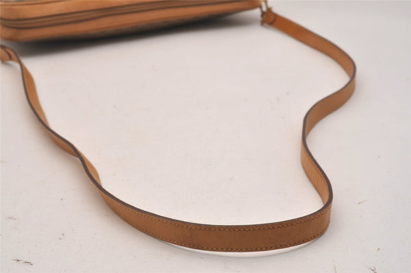 Authentic GUCCI Vintage Micro GG PVC Leather Shoulder Cross Body Bag Brown 6590J