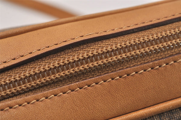 Authentic GUCCI Vintage Micro GG PVC Leather Shoulder Cross Body Bag Brown 6590J