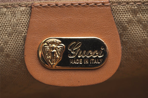 Authentic GUCCI Vintage Micro GG PVC Leather Shoulder Cross Body Bag Brown 6590J