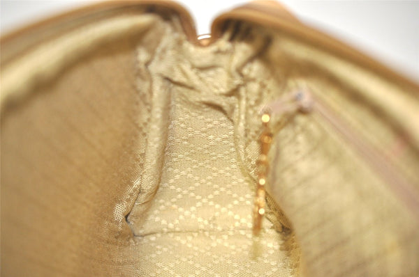 Authentic GUCCI Vintage Micro GG PVC Leather Shoulder Cross Body Bag Brown 6590J